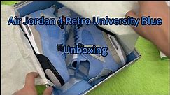 Air Jordan 4 Retro University Blue Unboxing From PkStockX