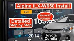 How To install iLX-W650 Alpine Toyota Corolla & Retain Steering Wheel Controls step by step Detailed