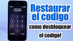 Desbloquear IPhone con Codigo / Restaurar Codigo de Seguridad / Desactivado / iPhone , iPod, iPad
