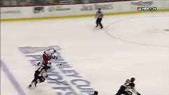 NHL - Classic breakaway move: The slap shot. The New York...