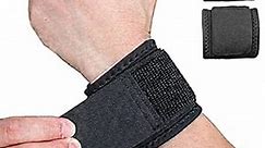 YUNYILAN 2 Pack Wrist Brace Adjustable Wrist Support Wrist Straps for Fitness Weightlifting, Tendonitis, Carpal Tunnel Arthritis, Wrist Wraps Wrist Pain Relief Highly Elastic (Black)