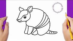 How to draw an armadillo easy
