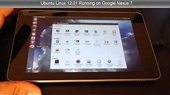 Ubuntu Linux running on a Nexus 7
