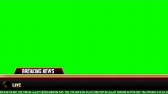Breaking News Banner - Green Screen Animation
