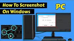 How To Screenshot On Windows/how to take screenshot in laptop for windows