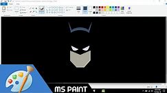How to Draw Minimal Batman Wallpaper in MS Paint from Scratch!