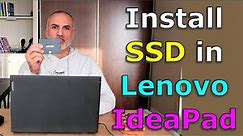 How to install a 2.5 inch SSD drive in Lenovo IdeaPad
