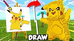 NOOB vs PRO: DRAWING BUILD COMPETITION in Minecraft with @ProBoiz95