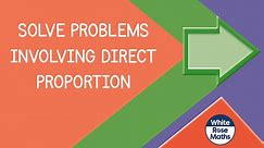 Aut821 - Solve problems involving direct proportion