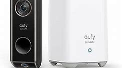 eufy Security Video Doorbell Dual Camera, 2K HD, Wireless, Battery-Powered, HomeBase, Dual Motion Detection, Smart Recognition, No Monthly Fee, 16GB Storage