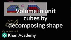 Volume in unit cubes by decomposing shape | Measurement and data | 5th grade | Khan Academy