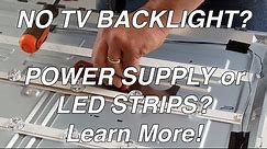 LG TV 55LF 55LB NC55 No Backlight - LED Voltage Test - Troubleshoot TV LEDs & Power Supply