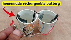 How to make battery at home | homemade rechargeable battery