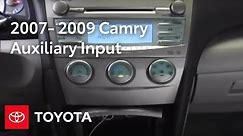 2007 - 2009 Camry How-To: Auxiliary Input - Single CD Player | Toyota