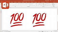 How to create 100 emoji 💯 in Microsoft PowerPoint (Tutorial)
