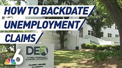 DEO Announces Changes on How to Backdate Unemployment Claims