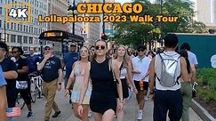 First Day Of Lollapalooza 2023 Concert Goers in Chicago, Walking Tour - Michigan Ave & Monroe Street