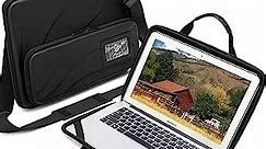 Laptop Case for 13-14 Inch MacBook Pro Air Chromebook HP Lenovo Work-in Notebook Computer Hard Shell Laptop Bag for Men Women with Pouch and Shoulder Strap