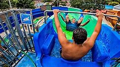Woah! They RIDE in this position on the WaterSlide | Vadas Thermal Sturovo
