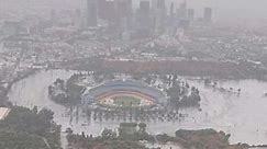 Images of flooded Dodgers Stadium stun LA fans