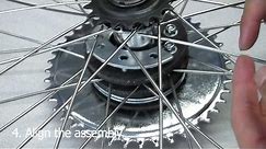 How to Install Motorized Bike Rear Sprocket Assembly on 26" Wheel