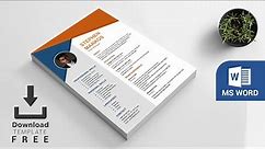 Create your professional Resume with Designs world - MS Word Tutorial (2022) ⬇ FREE TEMPLATE