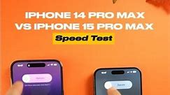 Speed test iPhone 14 vs 15 🔥 #apple #iphone15pro