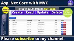 How to create CRUD using .NET 6.0 ASP.NET MVC Core web app and EntityFrameworkCore ORM, SQL Server