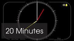 20 Minutes - Analog Clock Timer & Alarm - 1080p - Countdown