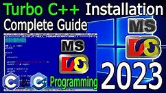 How to download and install Turbo C++ for C and C++ programming on Windows 10/11 [ 2023 Update ]