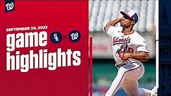 White Sox vs. Nationals Game Highlights (9/20/23) | MLB Highlights