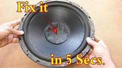 How to fix a dented speaker cone in 5 seconds