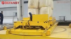 Customized Ferry Transfer Track Cart,Factory Use Turnable Rail Transfer Trolley