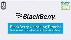 How to access the hidden menu of your BlackBerry and unlock your phone