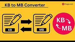 KB to MB (Formula & Calculator) - KB to MB Conversion Kilobytes to Megabytes