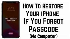 iPhone 13 Pro Max Restore IF You Forgot Passcode - How To Restore Any iPhone iF Passcode Forgotten