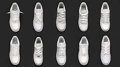 10 Cool Shoe Lace styles (Nike Air Force 1) | Shoe lacing tutorials