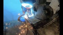 How to weld a hook on a excavator bucket.