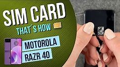 Motorola Razr 40 - How to insert a SIM card • 📲 • 📶 • ✅ • | Tutorial