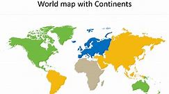 World maps Template with Six Continents - Free PowerPoint Template