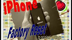 HOW TO FACTORY RESET an IPHONE to original settings