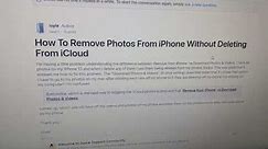 Want to delete photos from my iPhone already backed up to iCloud. Fail Apple. Not easy. Not Tutorial