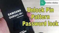 Hard reset Samsung J6 plus SM-J610FN. Unlock pin, pattern, password lock.