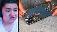 membuat iphone case keren dari emas dan silver 👍👍