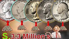 Top 4 Ultra Quarter Dollar Coins Most Valuable Washington Quarter worth money!Coins worth pennies!