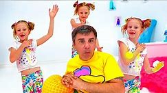 Nastya and dad dance competition - Funny Dance Compilation for Kids