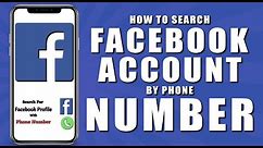 How to search facebook account by phone number (2024)