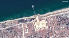Satellite imagery shows Gaza's U.S.-built floating pier as aid starts to roll in