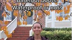 It’s raining today, so I’m going to test 6 barefoot boots to see if they’re fully waterproof Fully waterproof boots: These boots are fully waterproof, including a gusseted tongue (if they have laces) and a waterproof membrane. I’ve worn the boulder boots and tracker FGs in the rain and through a few stream crossings and never had any issues. My feet stayed perfectly dry in all of these boots with my test to day. These waterproof options come with pretreated leather uppers which can wear away as