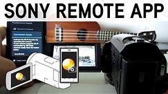 Sony HDR Handycam Wi-Fi/NFC Remote Control Explained